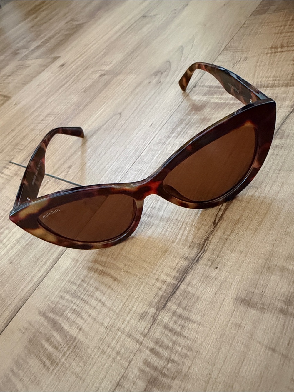 Tortoise Cat Eye Lux Sunglasses with Dark Brown Lens